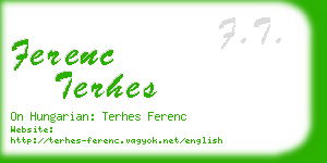 ferenc terhes business card